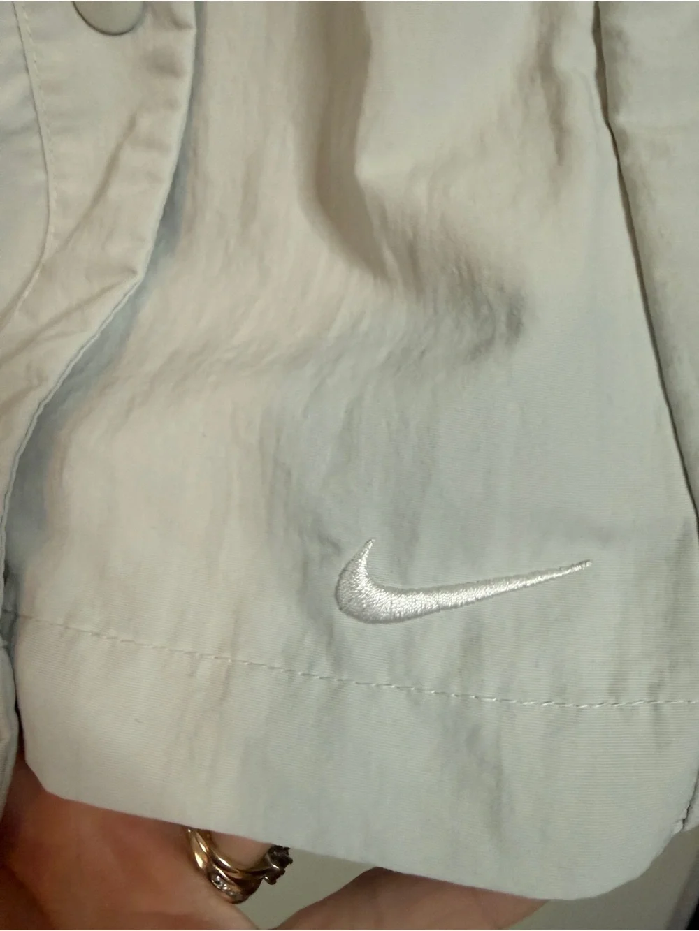 Nike Cream Colored Snap-Front Athletic Skort Woman’s Size Small